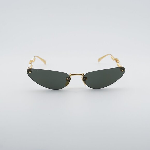 Gucci GG1920S 001 Sunglasses Shiny Gold with White Pearl Cat Eye Frame main image 10